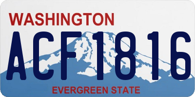 WA license plate ACF1816