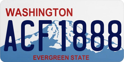 WA license plate ACF1888