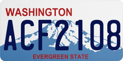WA license plate ACF2108