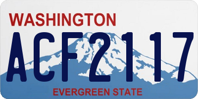 WA license plate ACF2117