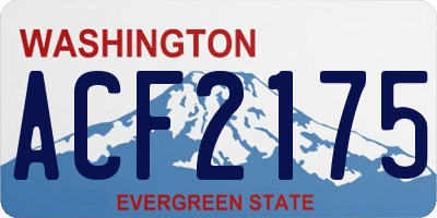 WA license plate ACF2175