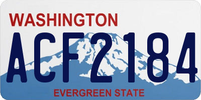 WA license plate ACF2184