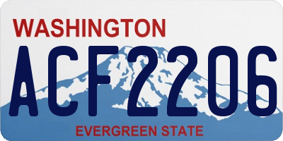 WA license plate ACF2206