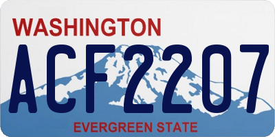WA license plate ACF2207