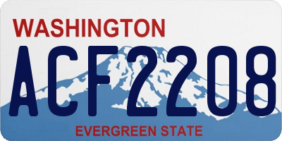 WA license plate ACF2208