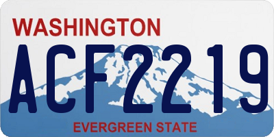 WA license plate ACF2219