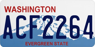 WA license plate ACF2264