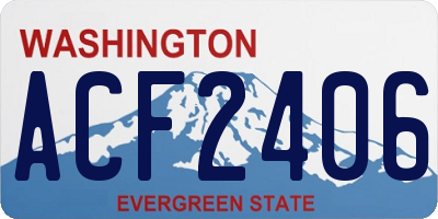 WA license plate ACF2406