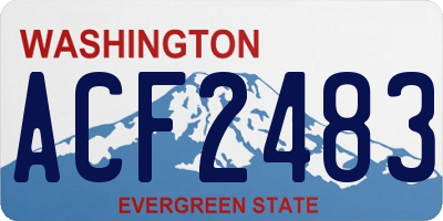 WA license plate ACF2483