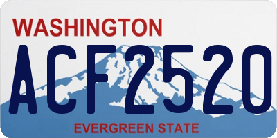 WA license plate ACF2520
