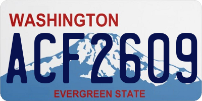 WA license plate ACF2609