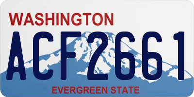 WA license plate ACF2661