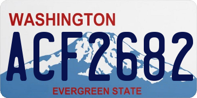 WA license plate ACF2682