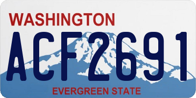 WA license plate ACF2691