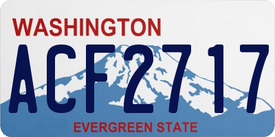 WA license plate ACF2717