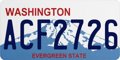 WA license plate ACF2726
