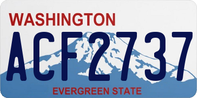 WA license plate ACF2737