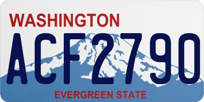 WA license plate ACF2790