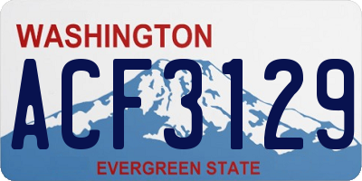 WA license plate ACF3129