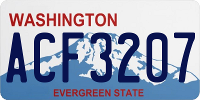 WA license plate ACF3207