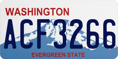 WA license plate ACF3266