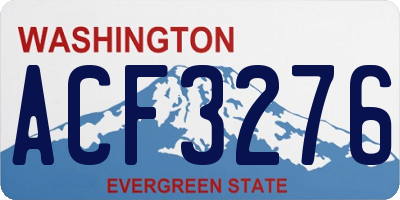 WA license plate ACF3276