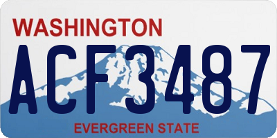 WA license plate ACF3487