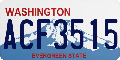 WA license plate ACF3515