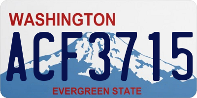 WA license plate ACF3715