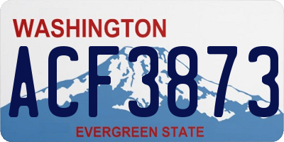 WA license plate ACF3873