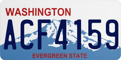 WA license plate ACF4159