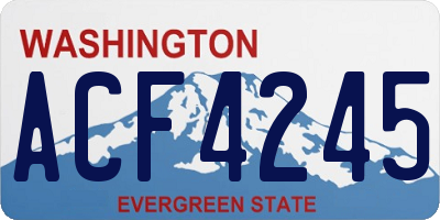 WA license plate ACF4245