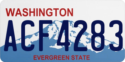WA license plate ACF4283