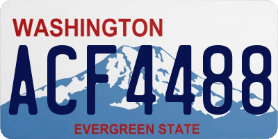 WA license plate ACF4488