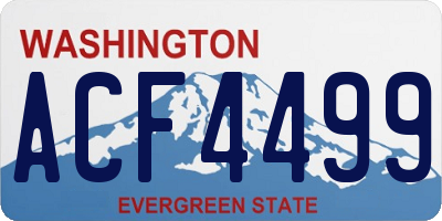 WA license plate ACF4499
