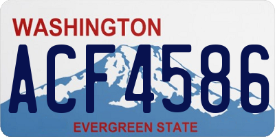 WA license plate ACF4586