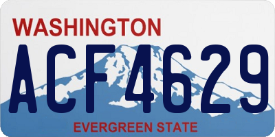 WA license plate ACF4629