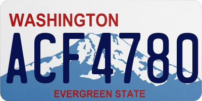 WA license plate ACF4780