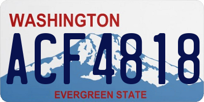 WA license plate ACF4818