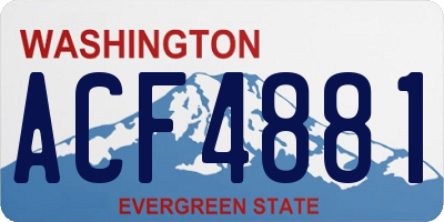 WA license plate ACF4881