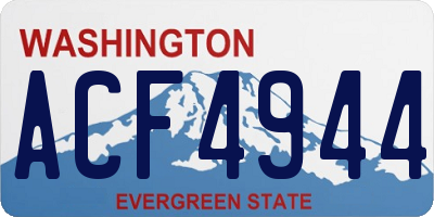 WA license plate ACF4944