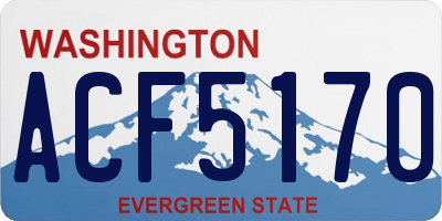WA license plate ACF5170