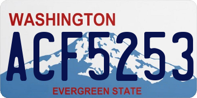 WA license plate ACF5253
