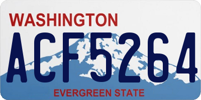 WA license plate ACF5264