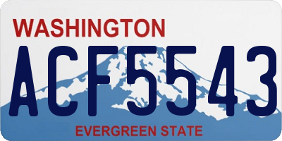 WA license plate ACF5543