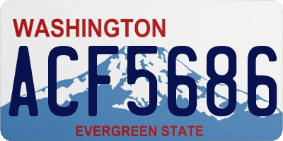 WA license plate ACF5686