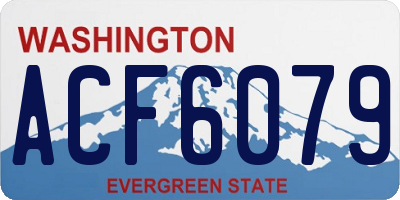 WA license plate ACF6079
