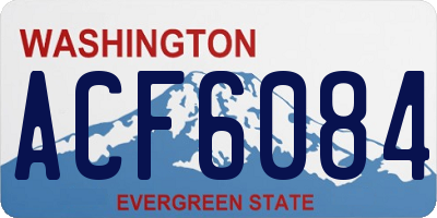 WA license plate ACF6084