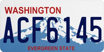 WA license plate ACF6145