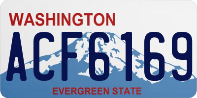 WA license plate ACF6169
